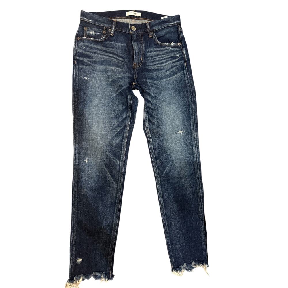 Moussy Vintage Raw Hem Slim Straight Jeans Size 27
